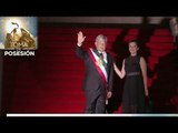 López Obrador y su esposa llegan a Palacio Nacional