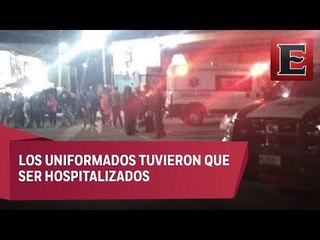 Huachicoleros atacan a policías de Otumba, Edomex