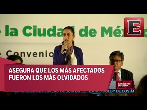 Claudia Sheinbaum firma convenio con damnificados de Iztapalapa