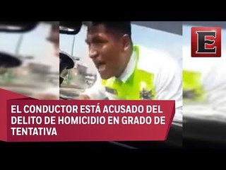Automovilista en Edomex se lleva en el cofre a policía para evitar detención