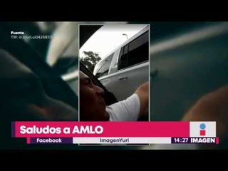 Saludan al presidente López Obrador en la calle; lo ven comprando café en un Oxxo | Yuriria Sierra