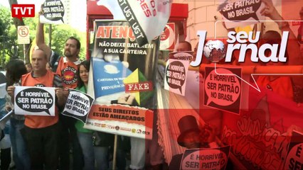 Sindicalistas protestam contra o fim do Ministério do Trabalho