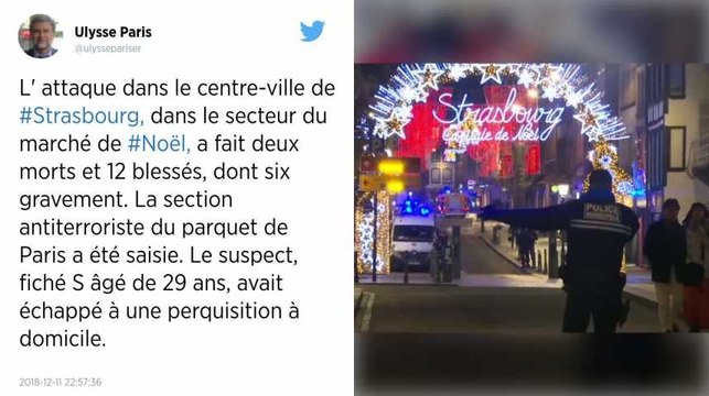 Strasbourg : deux morts et onze blessés dont sept graves après une fusillade, le tireur en fuite