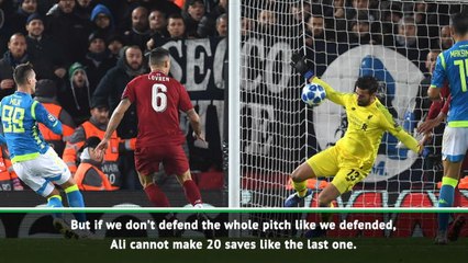 Klopp hails 'unbelievable' Alisson after Liverpool victory
