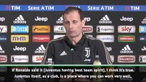 Ronaldo right to praise Juventus team spirit - Allegri