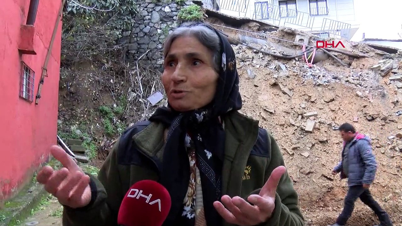 Kağıthane’de istinat duvarı çöktü Dailymotion Video