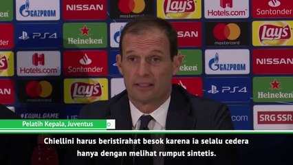 Chiellini Mencederai Dirinya Hanya Dengan Melihat Rumput Sintetis! - Allegri