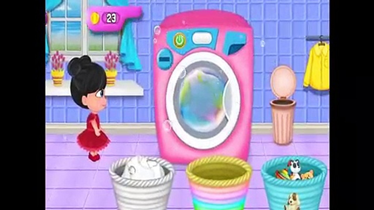 Mom Baby Clothes Washing Laundry Game Video District