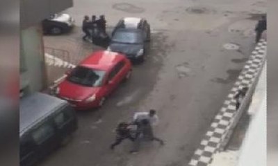 Antalya'da silahlı kavga anı kamerada