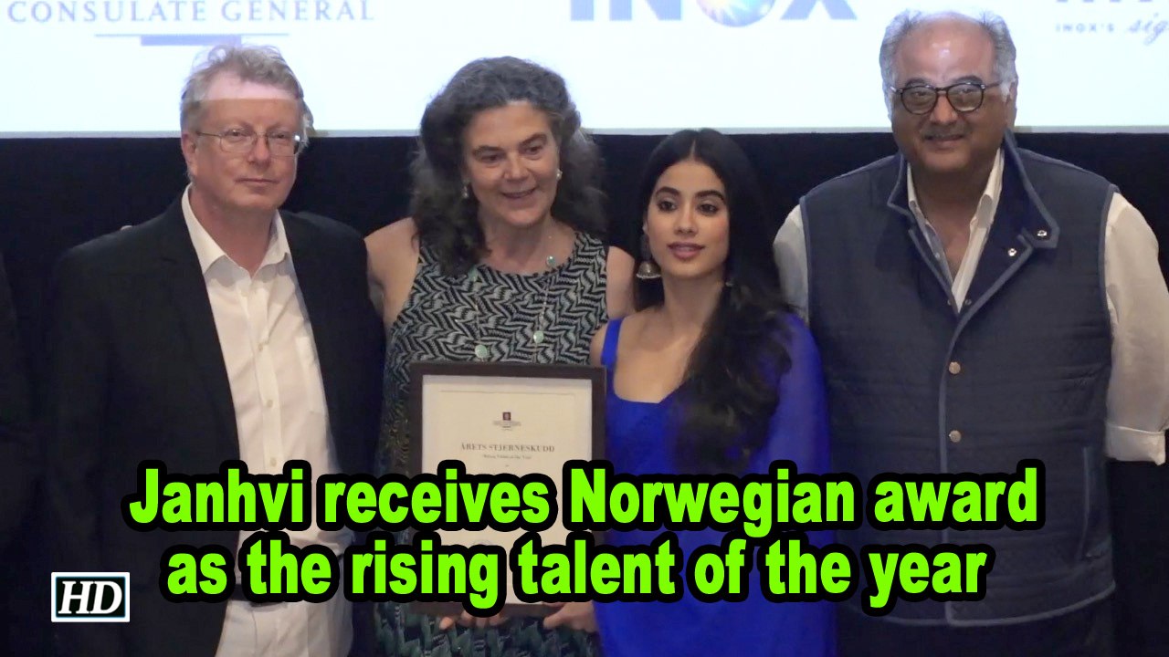 Janhvi Kapoor receives  Norwegian award as the rising talent of the year