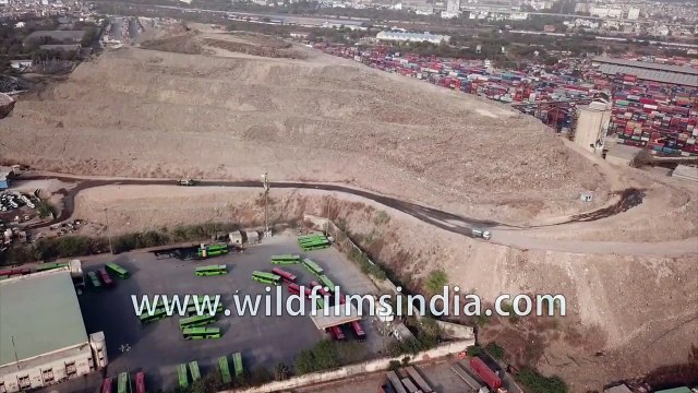 Delhi garbage accumulates at Okhla Landfill - a mountain of waste