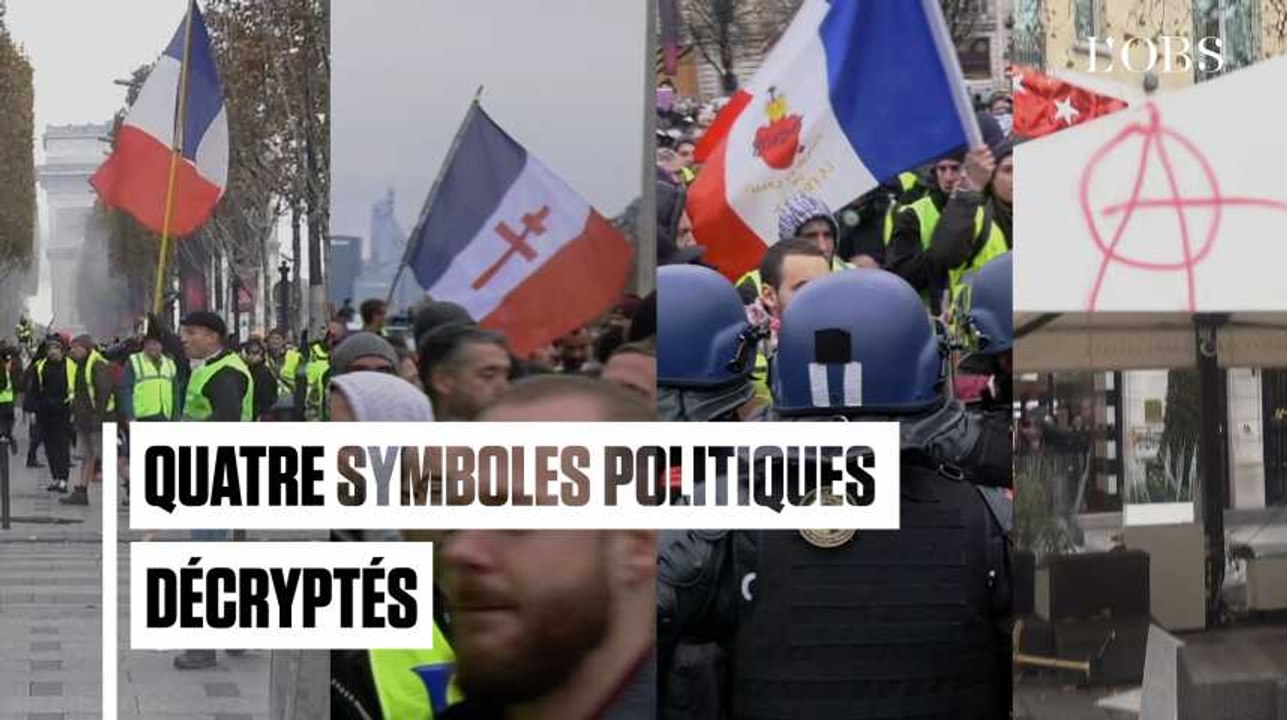 Que signifient les symboles politiques arborés par certains "gilets jaunes" sur les Champs-Elysées ?