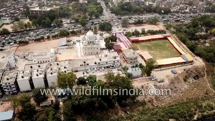Majnu ka Tila Gurudwara Tibetan MT colony and Yamuna river - black and oxygen deprived