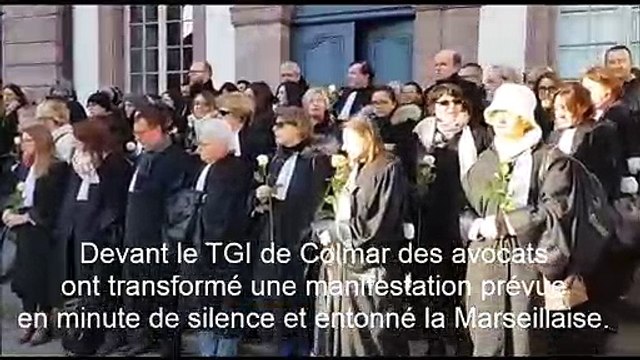 Colmar : les avocats rendent hommage aux victimes de l'attentat de Strasbourg.