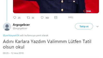 Öğrencilerden Vali Ali Yerlikaya'ya Kar Tatili Mesajları