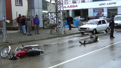 Ambulansı böyle bekledi