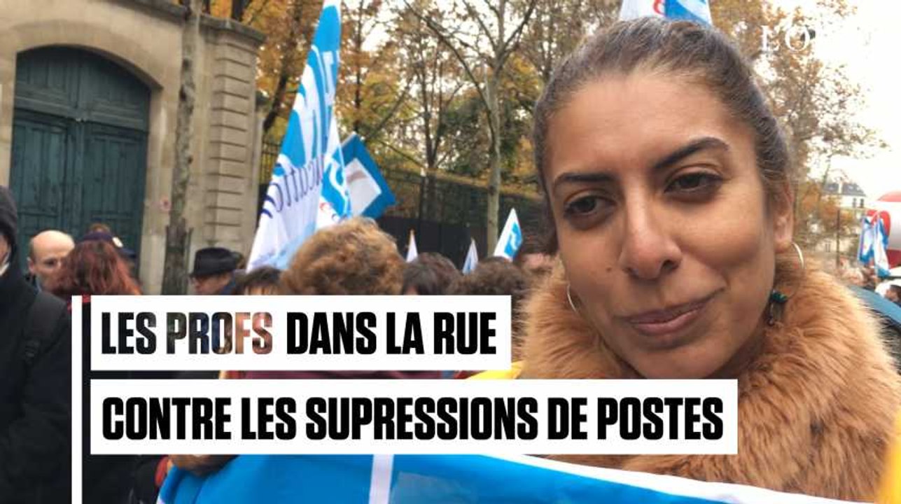 "On n'est pas des super-héros" : des profs dans la rue contre les suppressions de postes