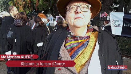 Avocats en colère à Annecy, le bâtonnier Me Myriam Quéré monte au créneau