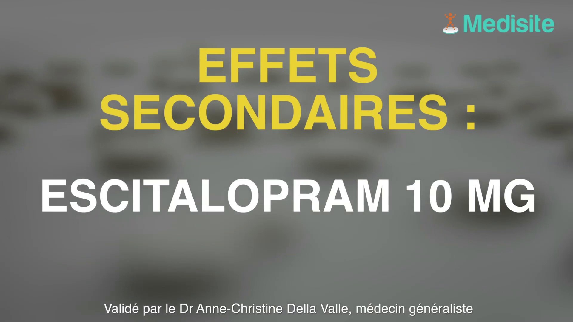 Escitalopram 10 mg : des effets indésirables fréquents - Vidéo Dailymotion