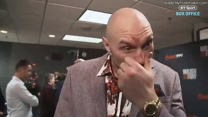 Chills! Tyson Fury reacts to Wilder result in his first interview after the fight