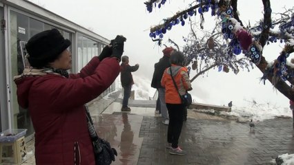 Kapadokya'da sis ve kar güzelliği - NEVŞEHİR
