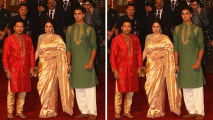 Isha Ambani की Wedding में Sachin Tendulkar पहुंचे Family संग | वनइंडिया हिंदी