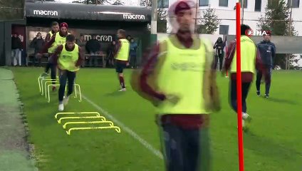 Trabzonspor yağmur altında çalıştı