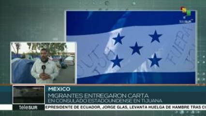 Grupo de migrantes se concentró en el consulado de EEUU en Tijuana