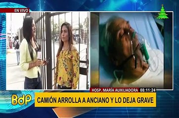 Piden ayuda para anciano que perdió pierna tras ser atropellado por camión