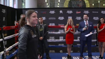 KATIE TAYLOR - Media Workout and In Ring Interview