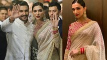 Isha Ambani Wedding: Deepika Padukone looks royal in a Abu Jani Sandeep Khosla cream saree | Boldsky