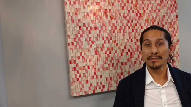 Alan Humbles présente le projet de Triangle des artistes à. Verviers