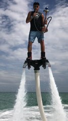 Smoking Hookah on a Flyboard