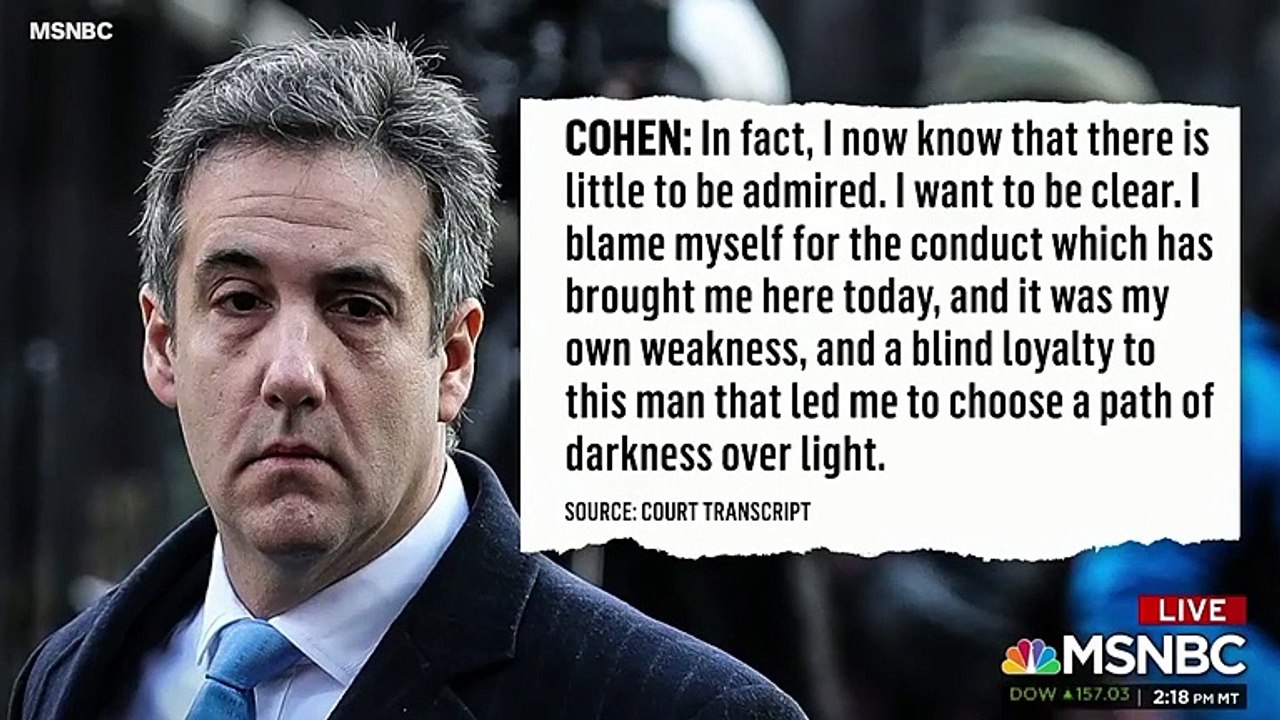 Michael Cohen Told Me He Got "Caught Up In A Cu...