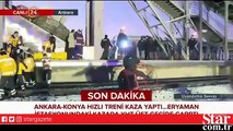 Ankara’da Yüksek Hızlı Tren üst geçide çarptı