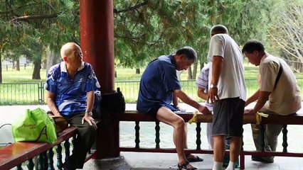 Practicing tai chi at the Temple of Heaven