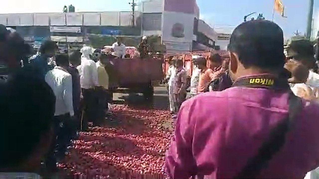 விலை போகாத வெங்காயம்,   நாசிக்கில் ஒரு கொடுமை-வீடியோ