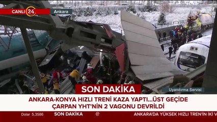 Ankara-Konya hızlı treni kaza yaptı