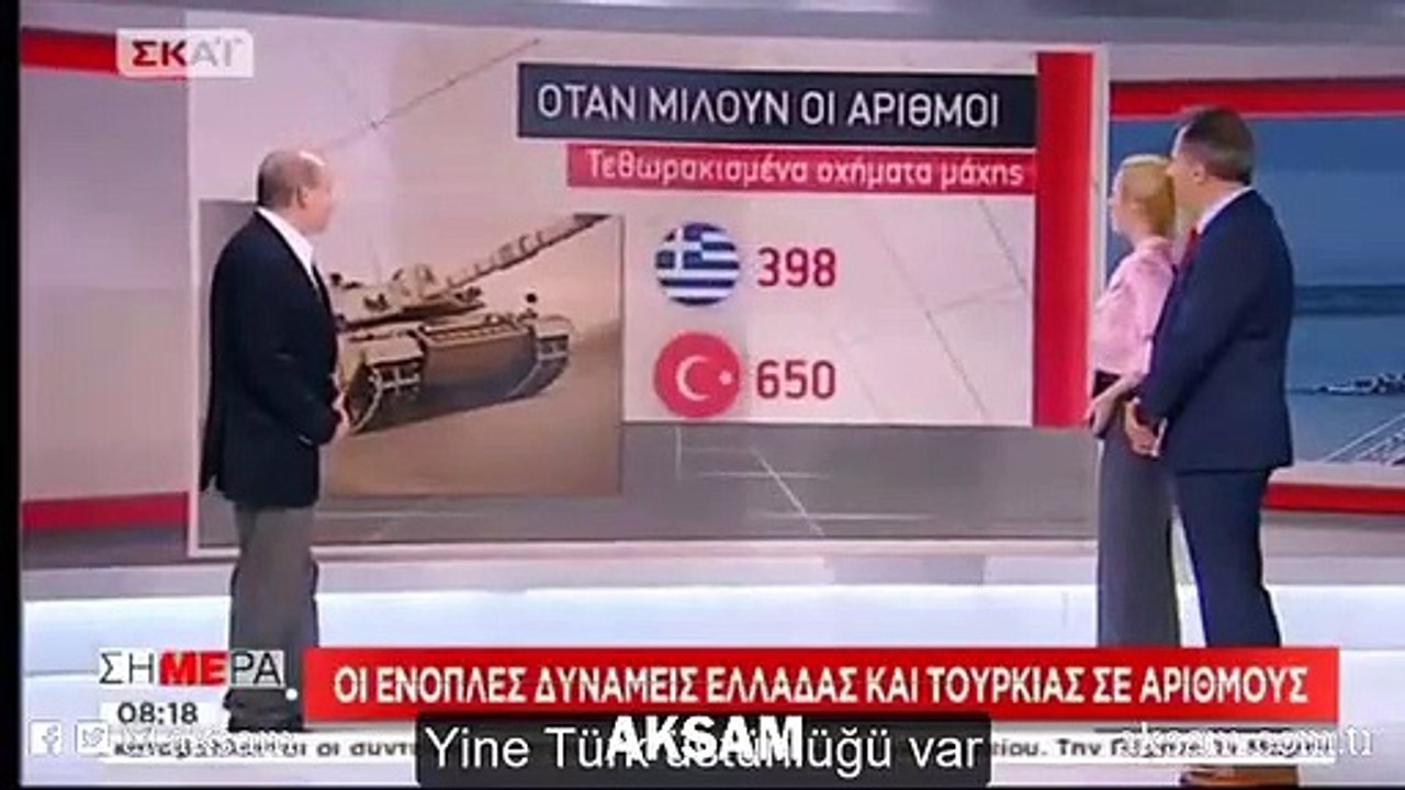 Türk ve Yunan kuvvetlerini karşılaştıran Yunan...