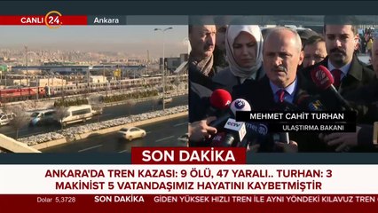 Ankara'da tren kazası