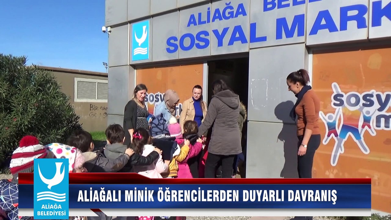 ALİAĞALI MİNİK ÖĞRENCİLERDEN DUYARLI DAVRANIŞ