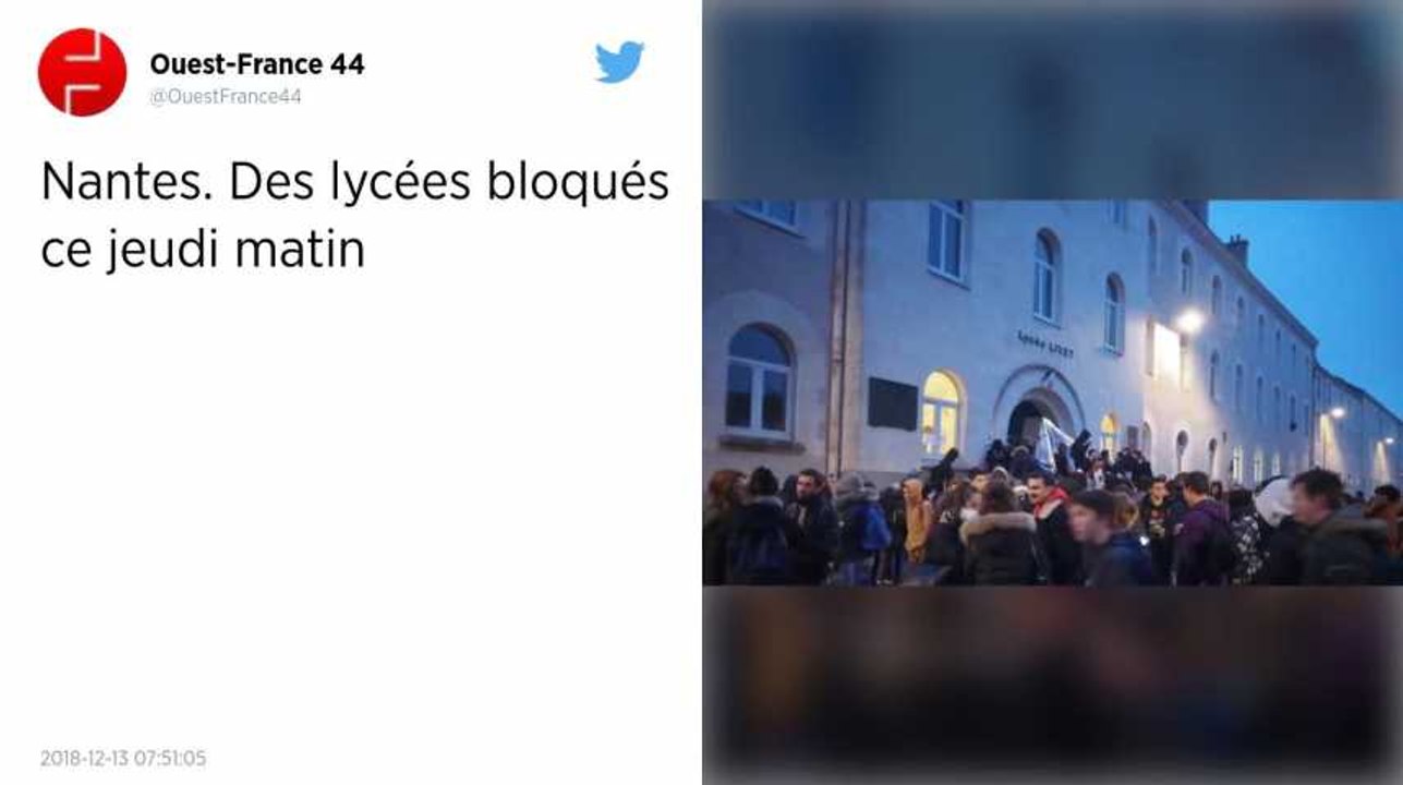 À Nantes, des lycées bloqués ce jeudi matin