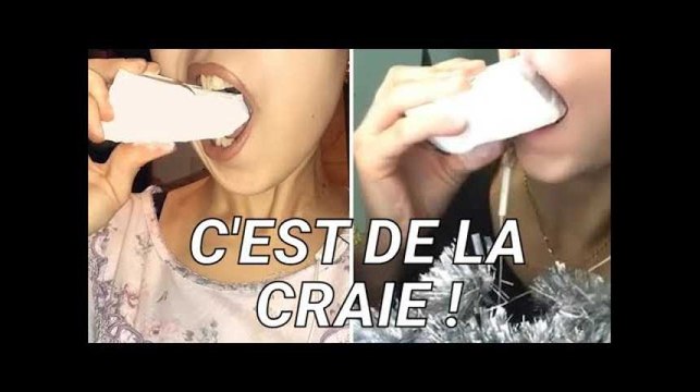 Pour de l’ASMR, ils mangent de la craie mais ça n’est pas une bonne idée