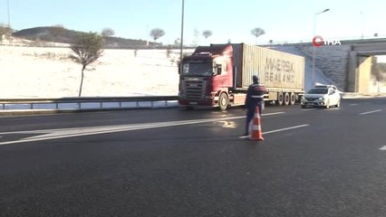 Jandarmadan Otoyolda Droneli Trafik Denetimi