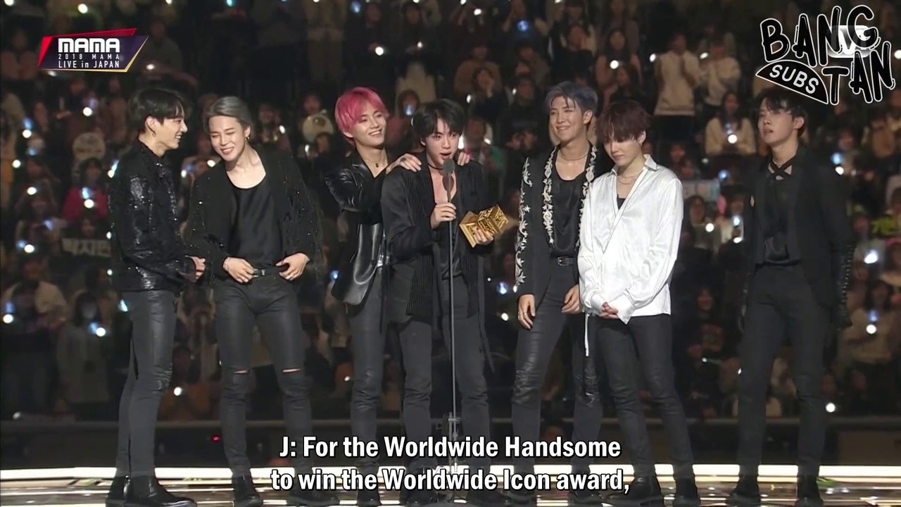 [ENG] 181212 MAMA in Japan - BTS Wins Daesang for Worldwide Icon of the Year