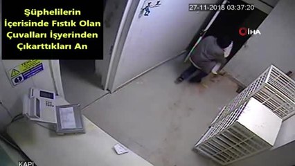 Çalıntı Plakalı Araçla Fıstık ve Et Çalan Hırsızlar Kamerada