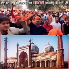 RSS/BJP supporters now urge to demolish Jama Majid built in 1656.