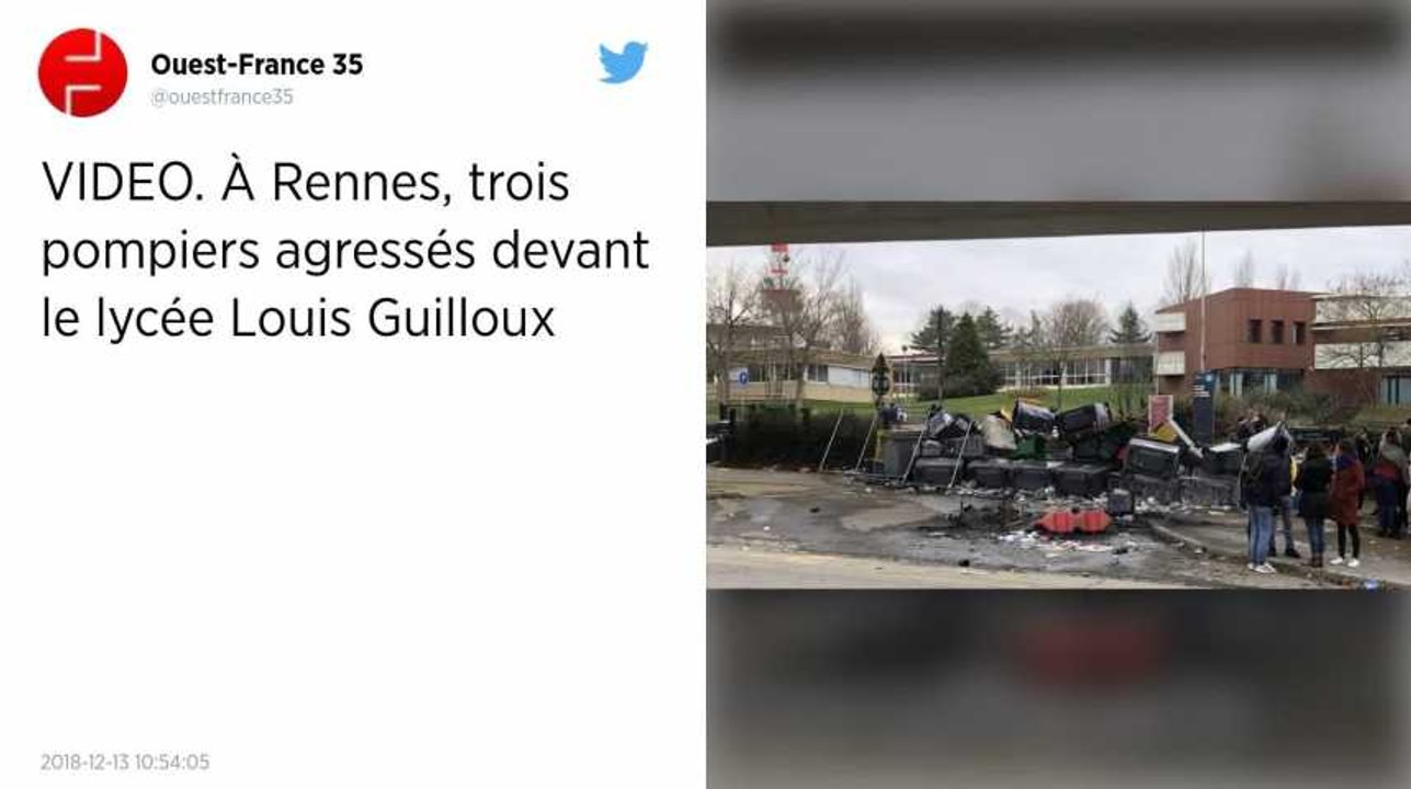 À Rennes, trois pompiers agressés devant le lycée Louis Guilloux