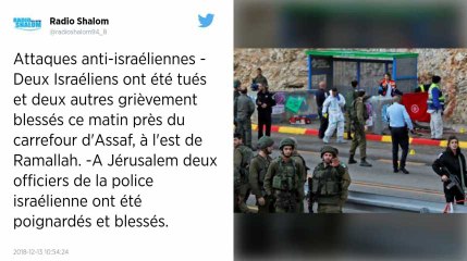 Cisjordanie. Deux Israéliens tués dans une attaque à l’arme à feu