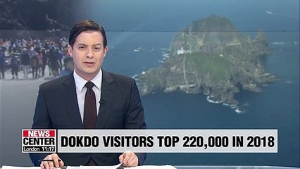 No. of visitors to S. Korea's Dokdo Island tops 220,000 in 2018, highest since 2013